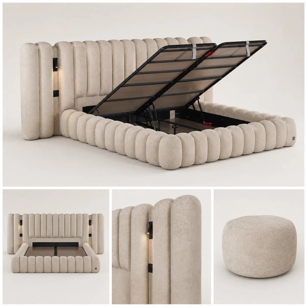 Lit Coffre MODENA LED Pierre Cardin