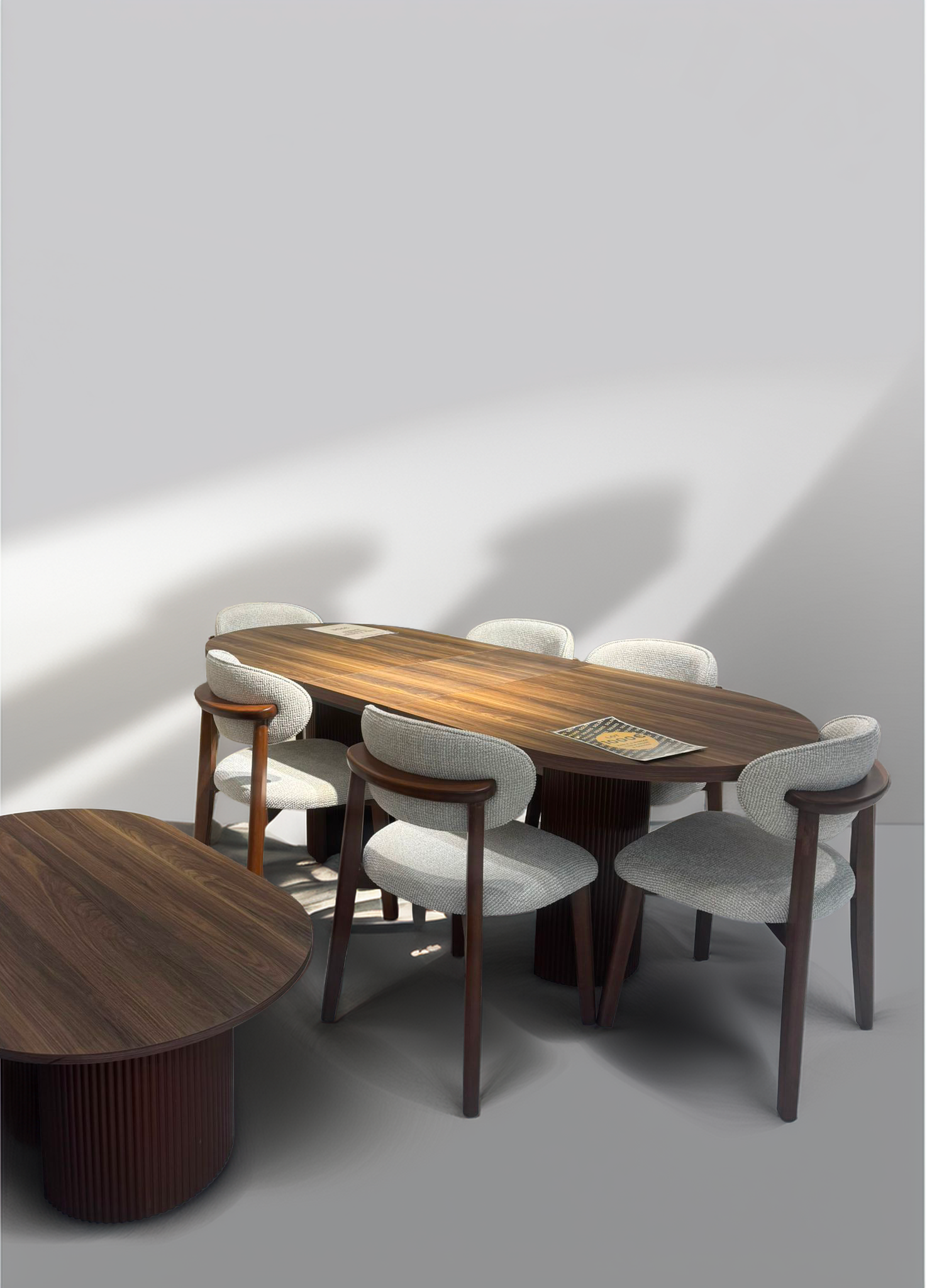 Table à manger + table basse + 6 chaises assorties IdéalSommeil