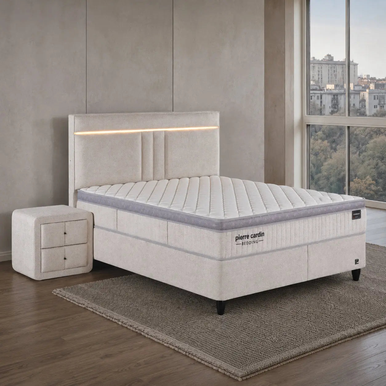 Lit Coffre GENOVA LED Pierre Cardin