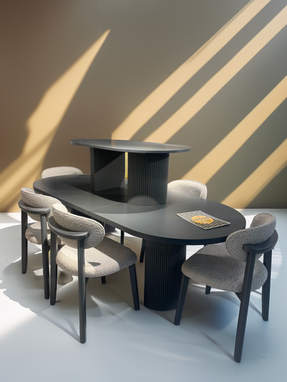 Table à manger + table basse + 6 chaises assorties IdéalSommeil