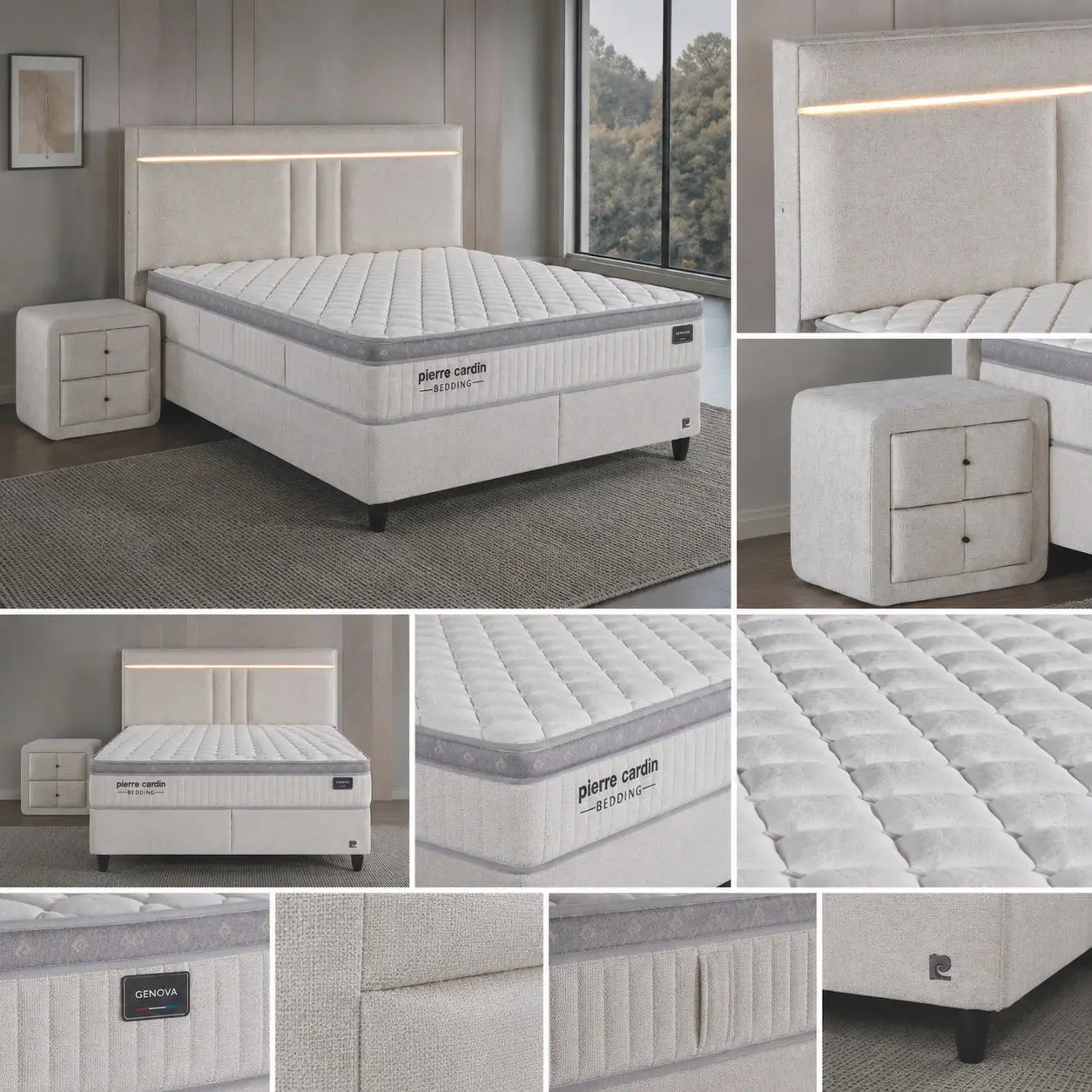 Lit Coffre GENOVA LED Pierre Cardin