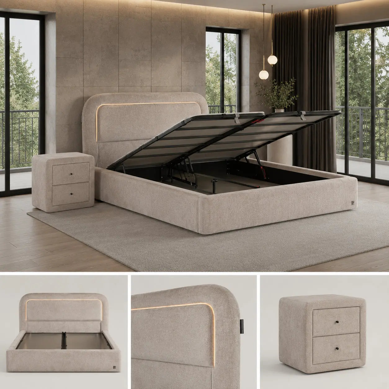 Lit Coffre TRENTO Pierre Cardin
