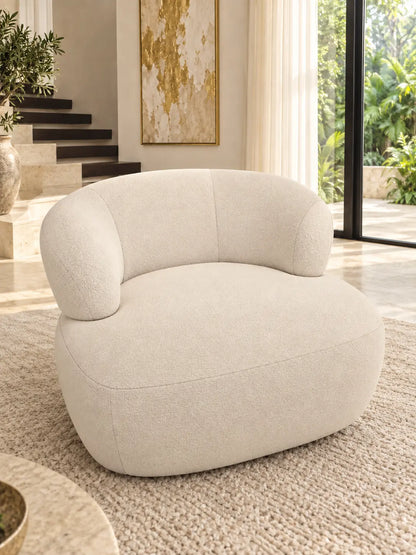 Canapé GLORIA – blanc fauteuil pivotant